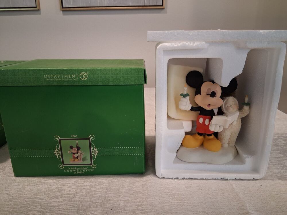 Dept 56 Snowbabies Disney "A Mickey Melody" 56.69823 Retired 2006 w/ Box
